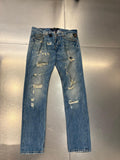 Philipp Plein Illegal Fight Club Straight Cut Jeans – Blue