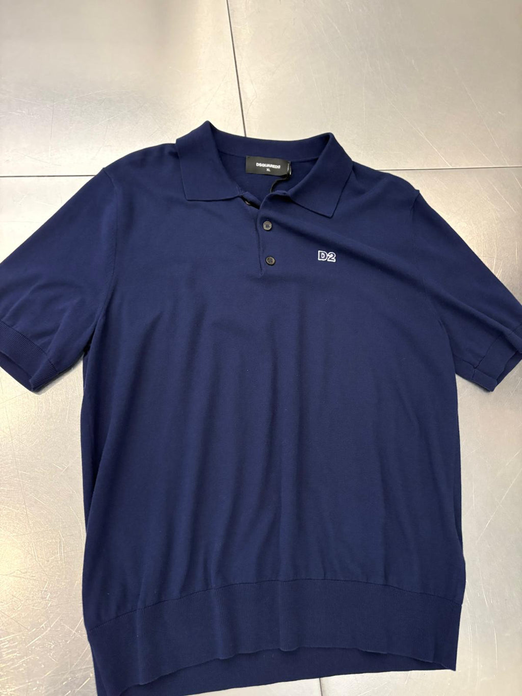 Dsquared2 D2 Cotton Polo – Navy