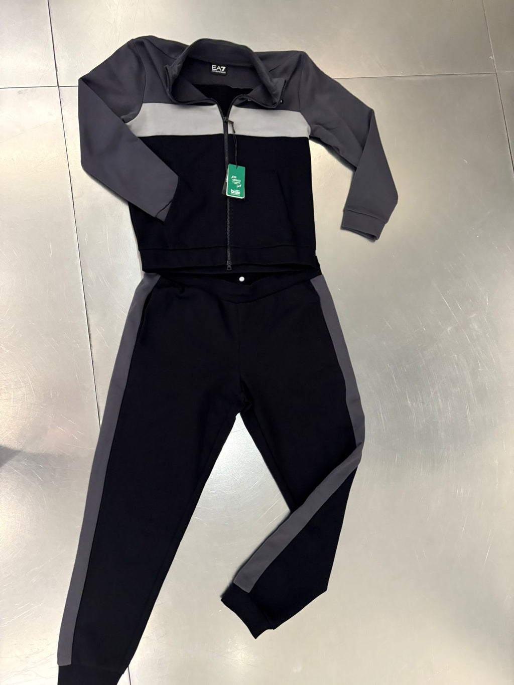 EA7 Emporio Armani Training Suit – Black/Grey